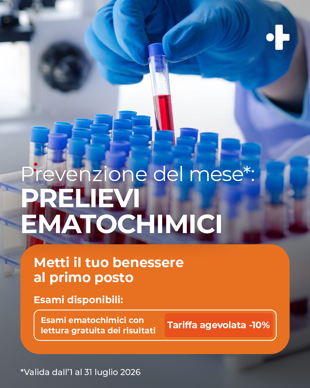 Promo luglio prelievi ematochimici con visura risultati gratuita